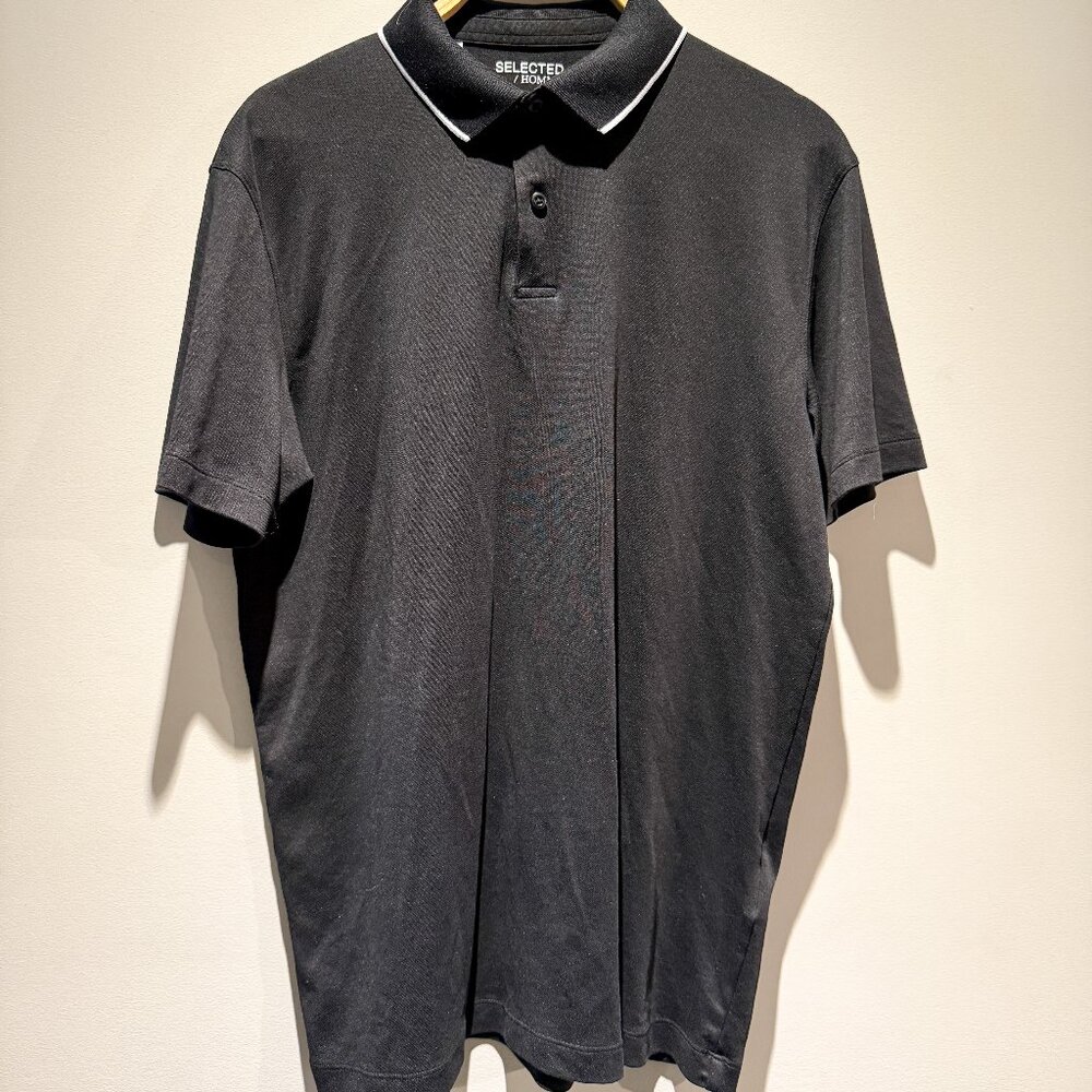 Men's Polo Shirt - Black - L/G